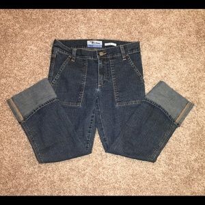 OLD NAVY Blue Jeans Stretch w/ 4.5” sewn up cuff.